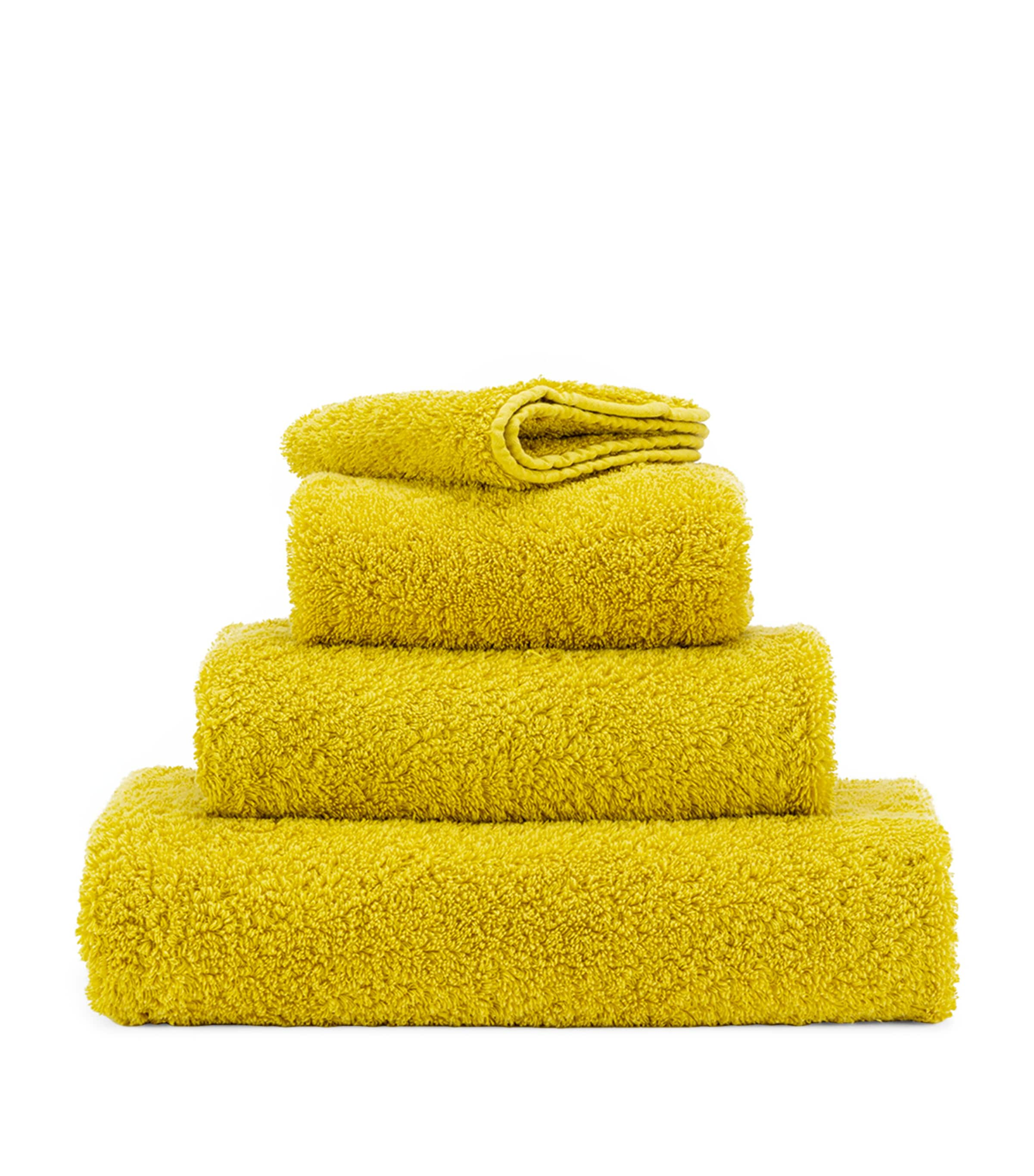 Shop Abyss & Habidecor Egyptian Cotton Superpile Face Cloth In Yellow