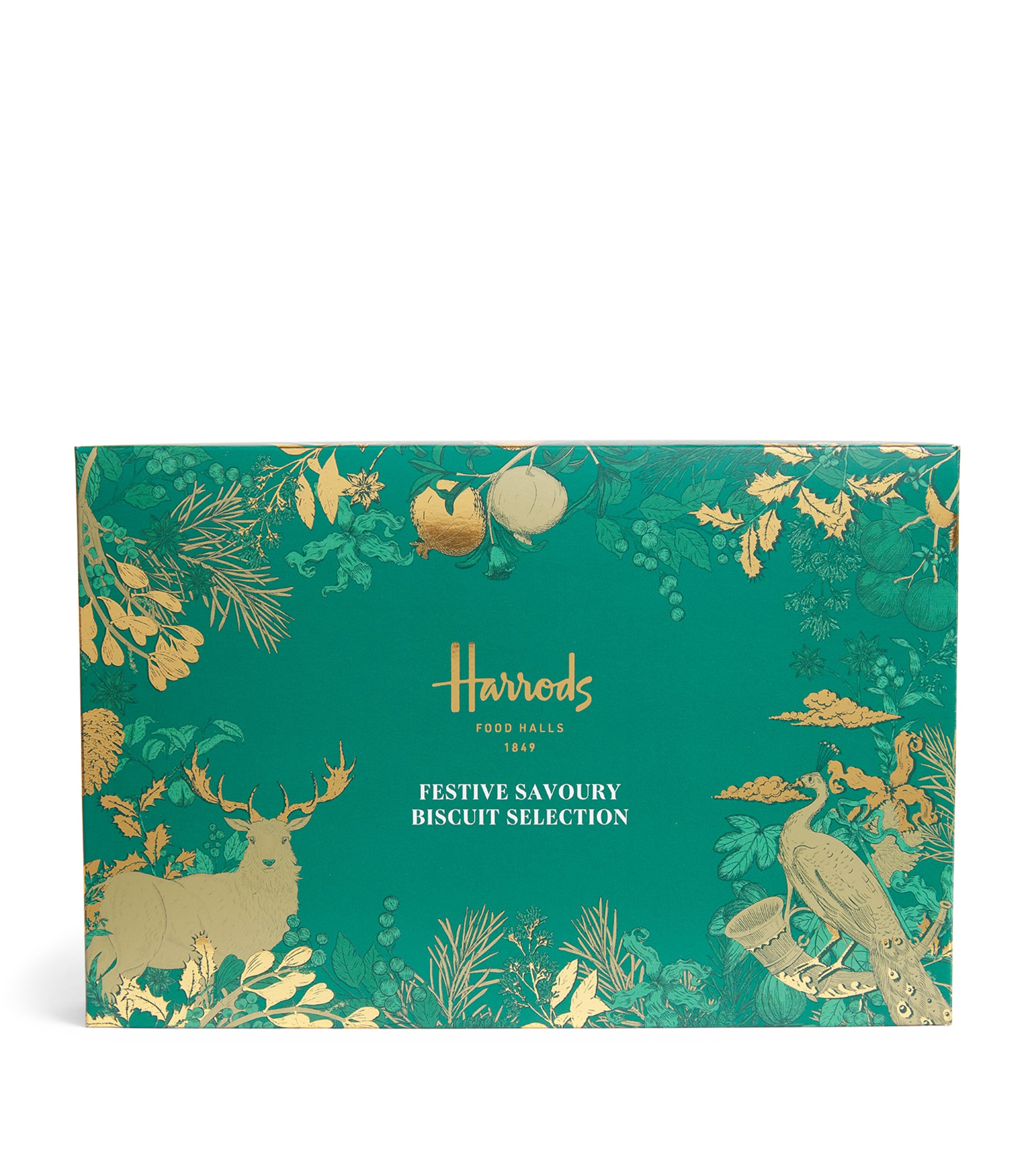 Harrods Savoury Biscuit Selection Tin (180g) | Christmas | Designers | Harrods | Food | Biscuits | Biscuits & Cakes