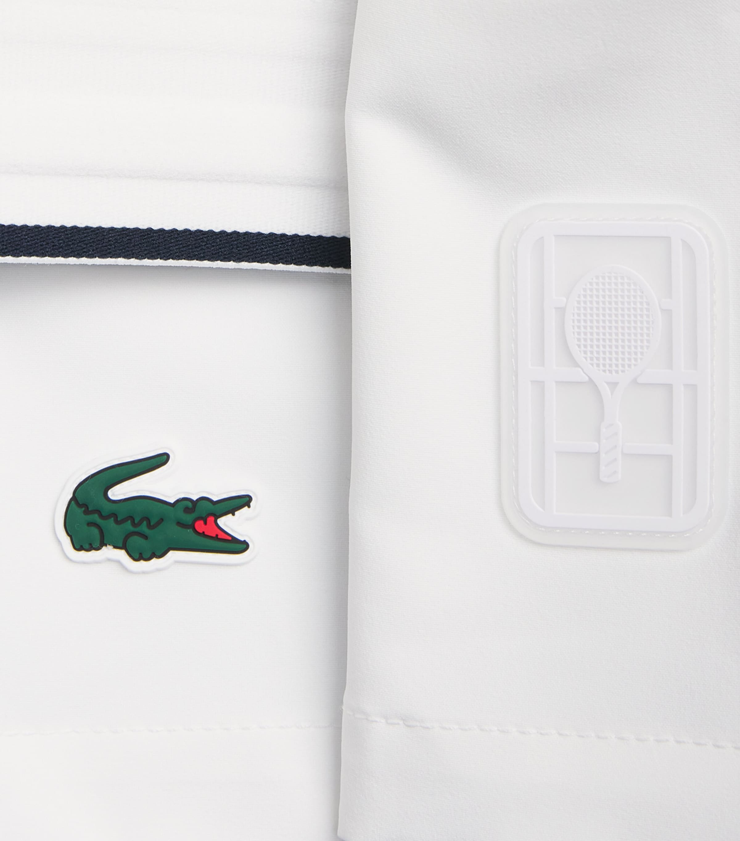 Lacoste Mens Stretch Taffeta Ultra Dry Tennis Shorts White Image 5