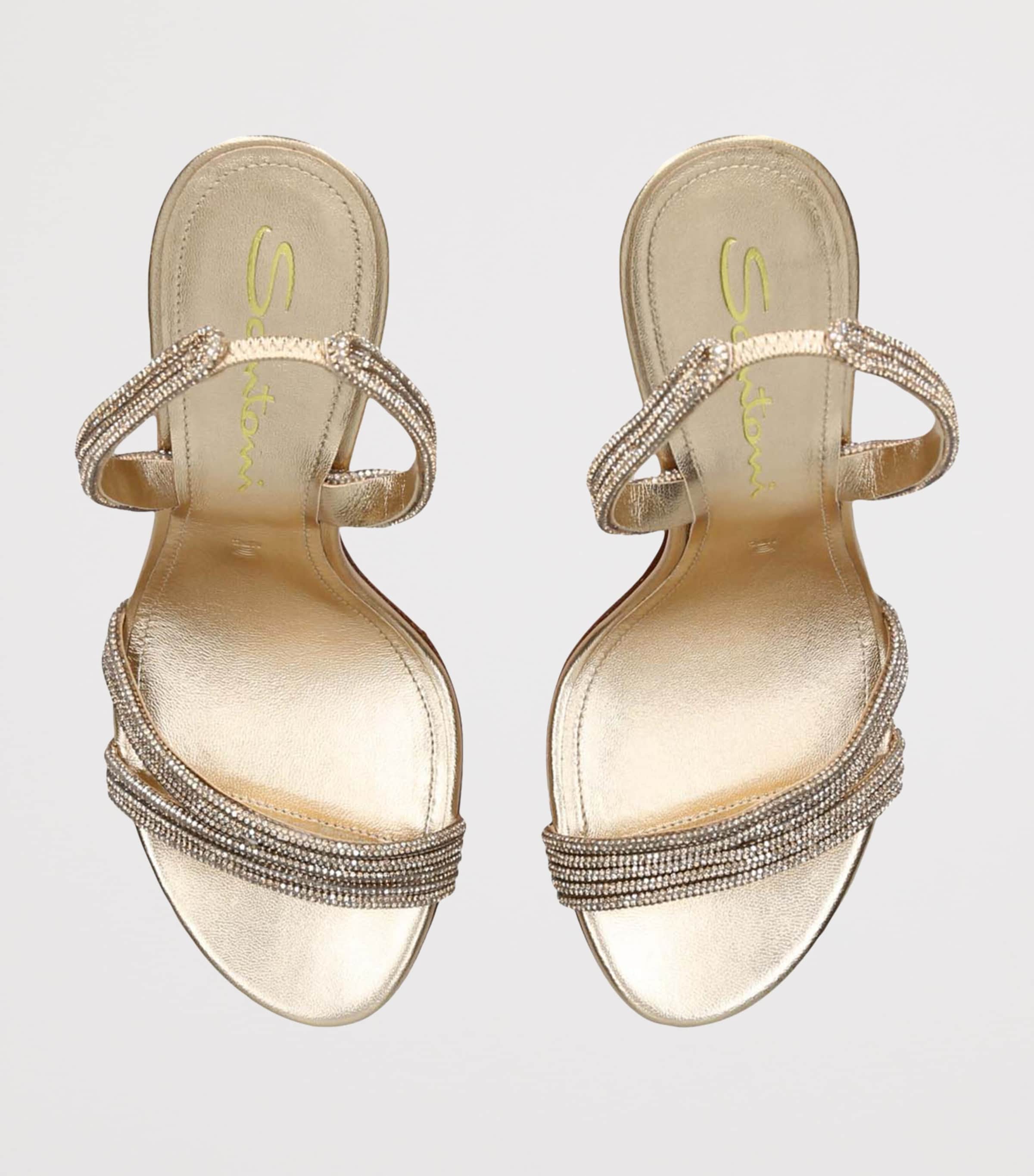 Leather Justine Slingback Heels 105 GOLD Image 4