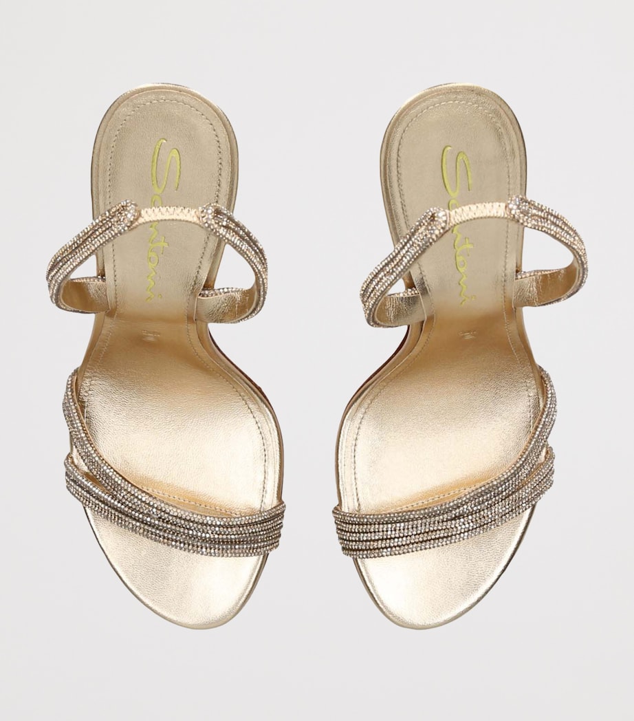 Leather Justine Slingback Heels 105 GOLD Image 4