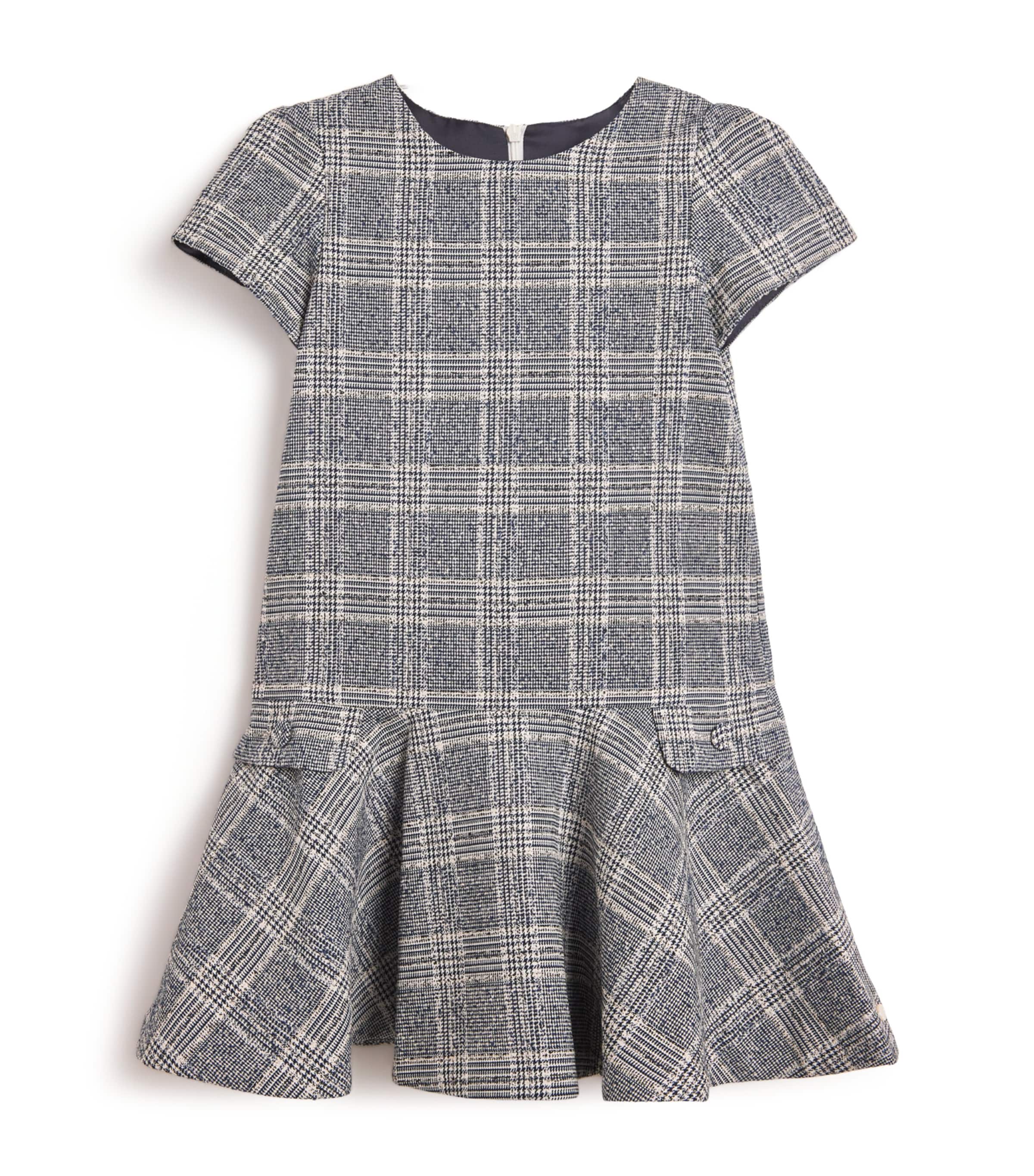 Tartine Et Chocolat Tweed Short-sleeve Dress In Gray