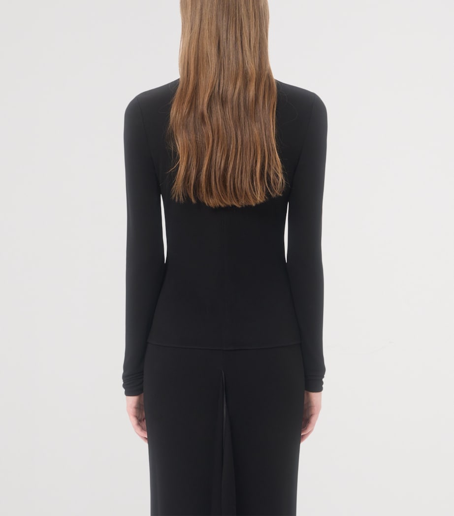 Valentino Womens Keyhole Long-Sleeve Top Image 5