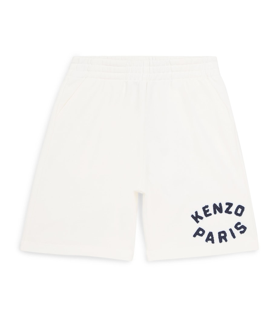 Kenzo Kids Cotton Embroidered Bermuda Shorts (2-14 Years) Offwhite Image 1