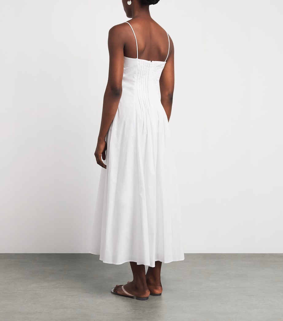 STAUD Womens Margi Midi Dress Wht White Image 4