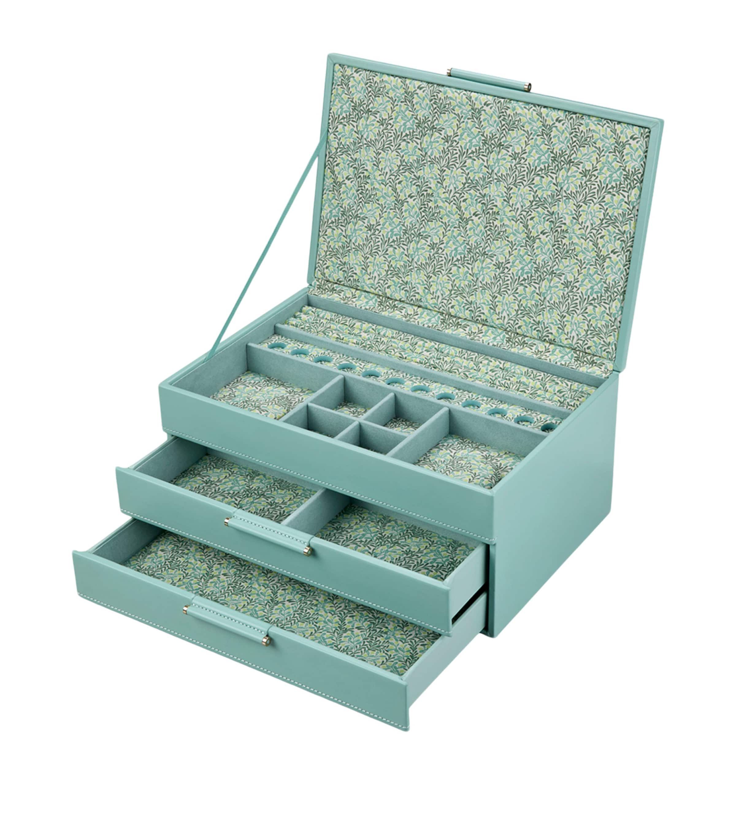 WOLF x Fiona Howard Sophia Multi-Drawer Jewellery Box Jade Fruit Botanical Image 3
