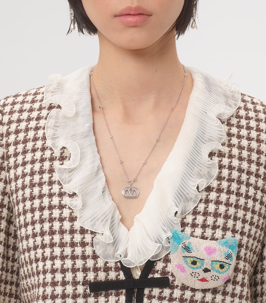 Ovalette VLogo Pendant Necklace DFH Image 2