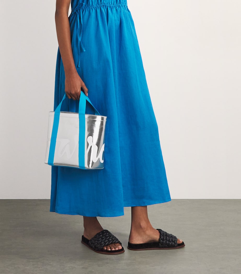 Mini Cotton Logo Tote Bag SILVER Image 4