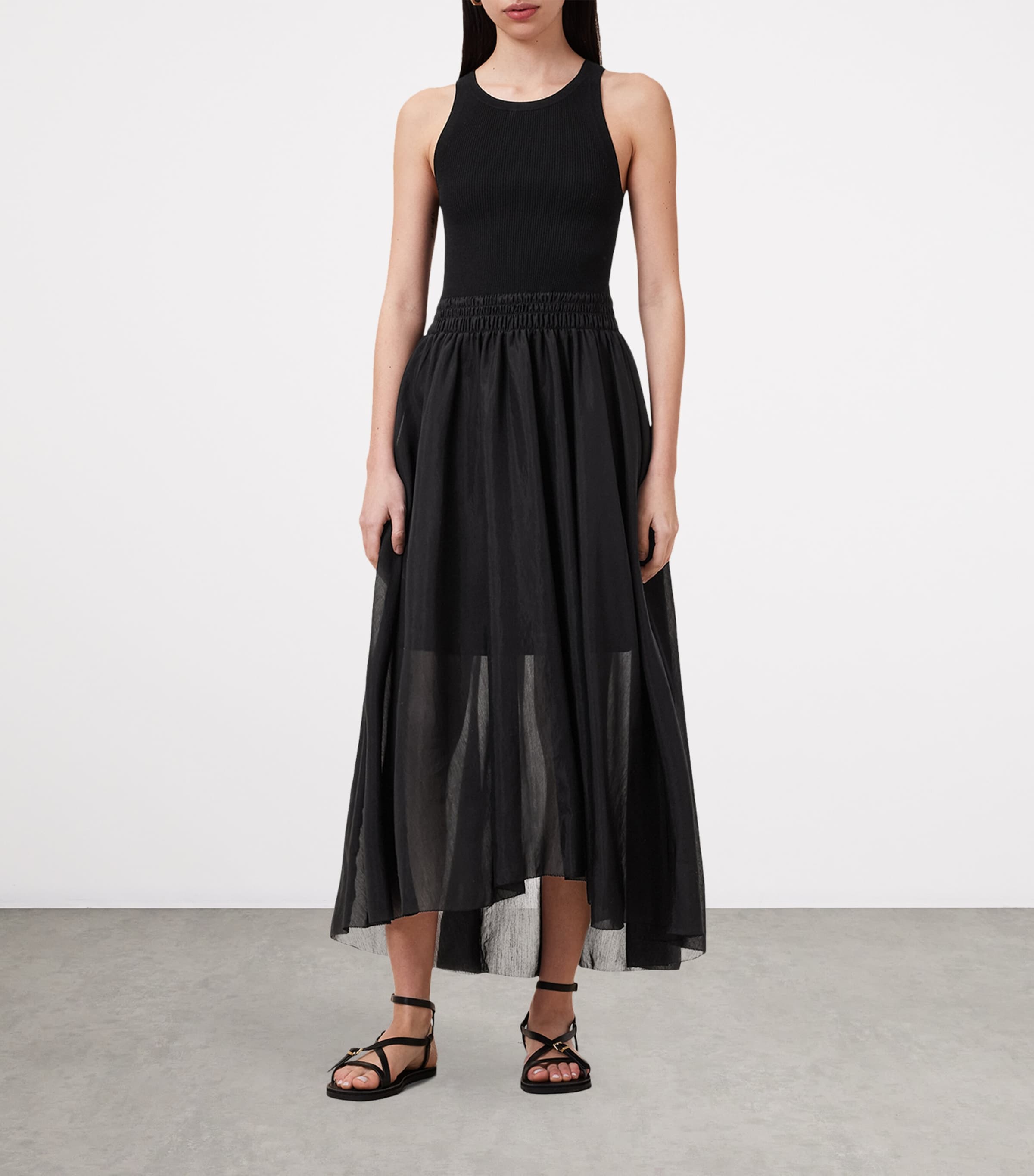 AllSaints Womens Zenia Maxi Dress Black Image 2