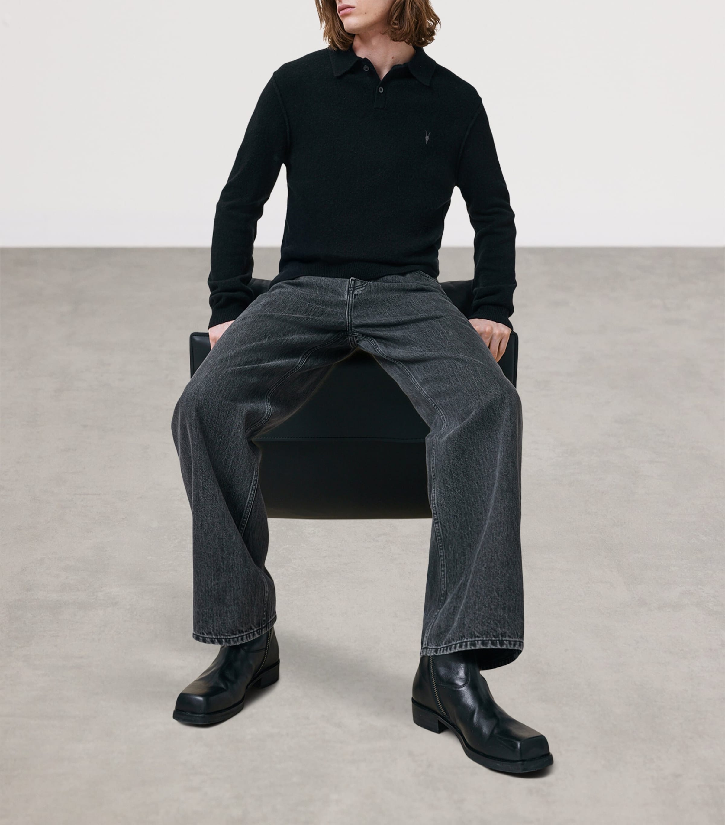 Statten Polo Sweater BLACK Image 4