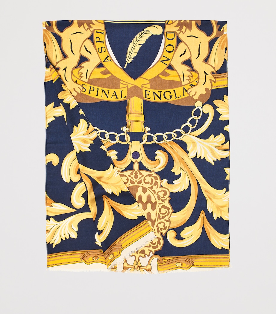 Merino Wool Scarf NAVY Image 2