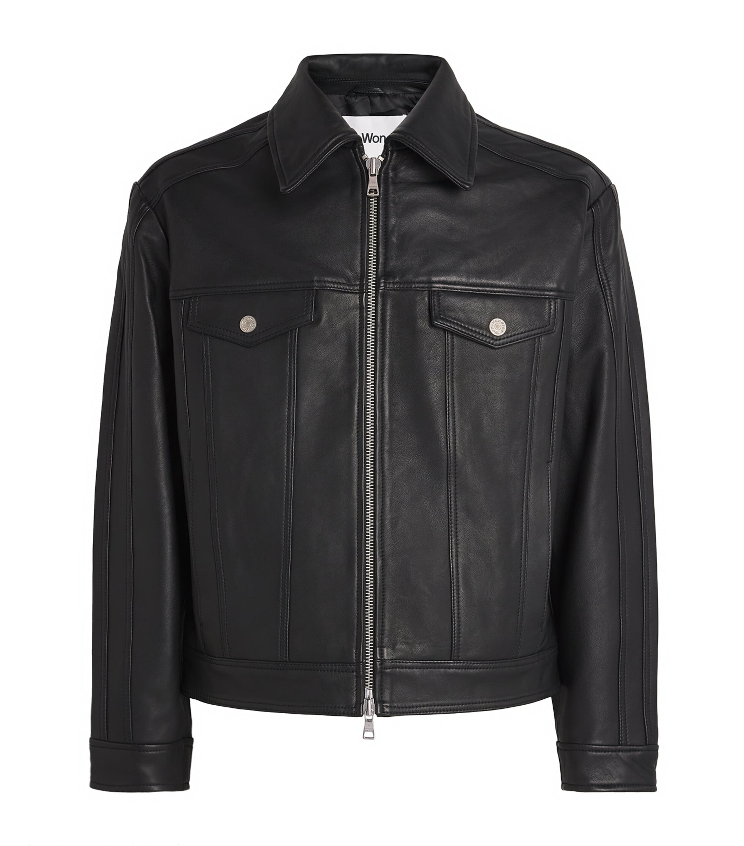 Mike Leather Jacket BLACK Image 1