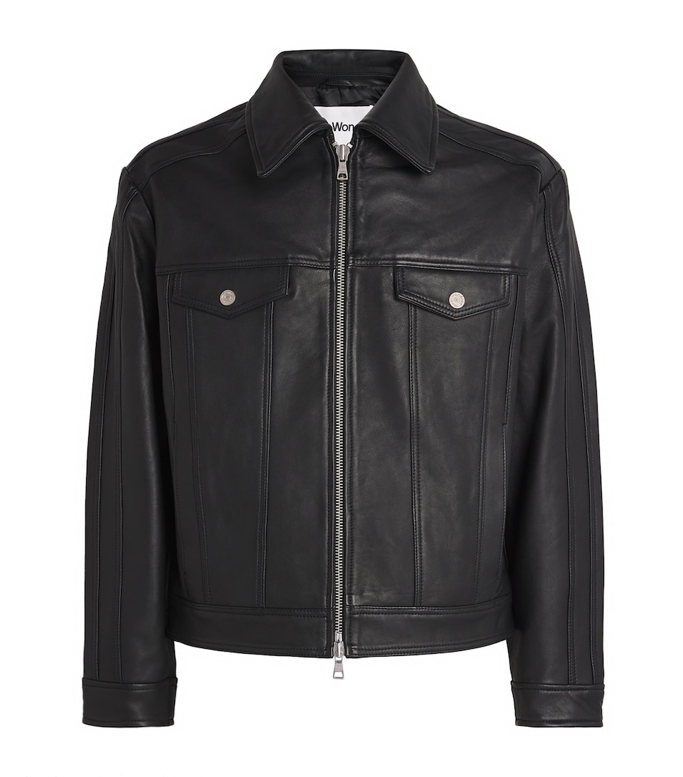 Won Hundred Mike Leather Jacket Black