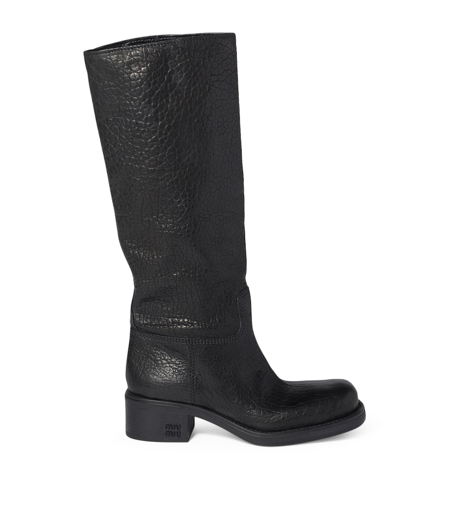 Grained Leather Boots 50 F0002 Image 1