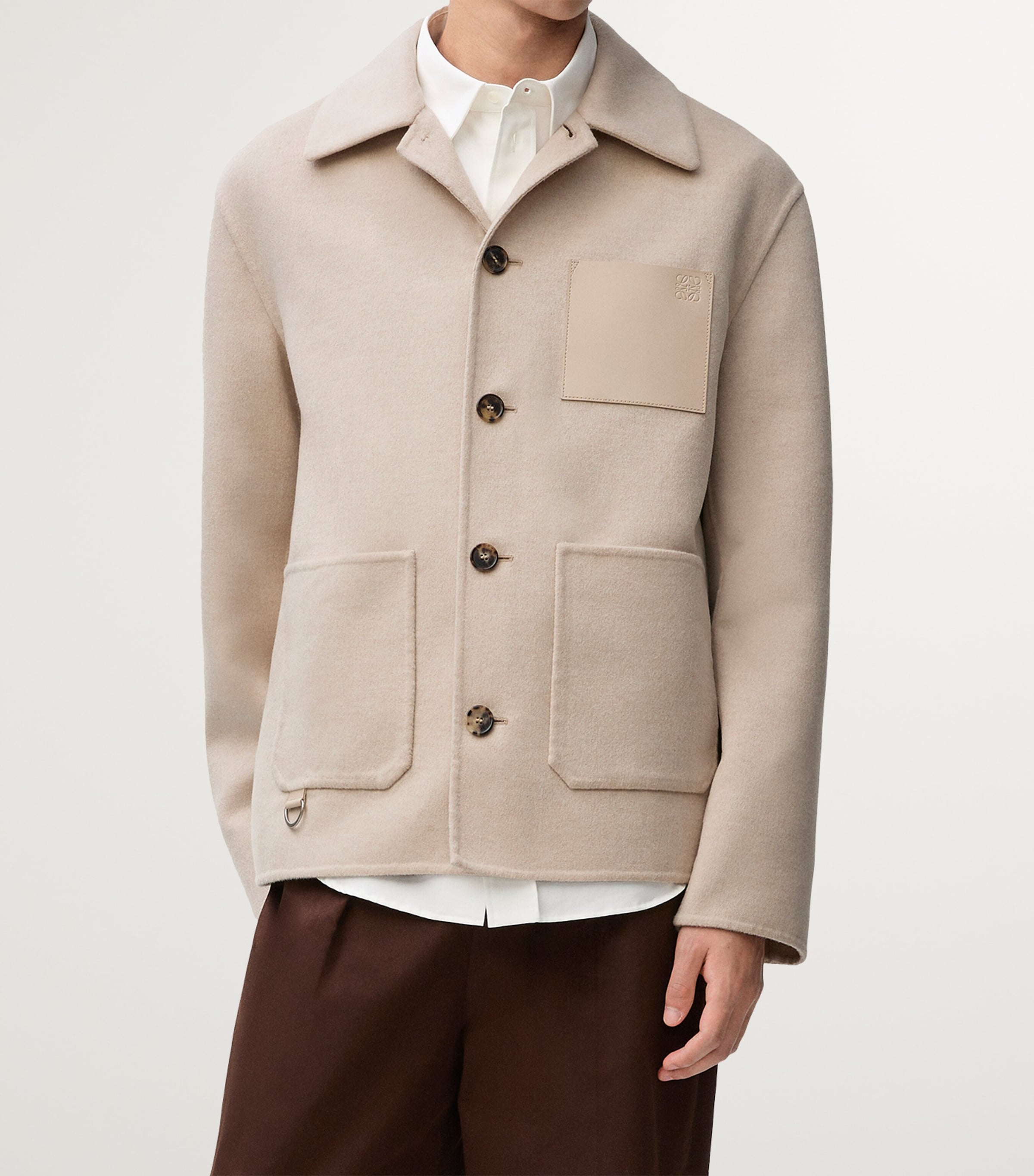 ジャケット LOEWE WOOL AND CASHMERE OVERSHIRT LOEWE Wool-Cashmere Shirt Jacket | Harrods US