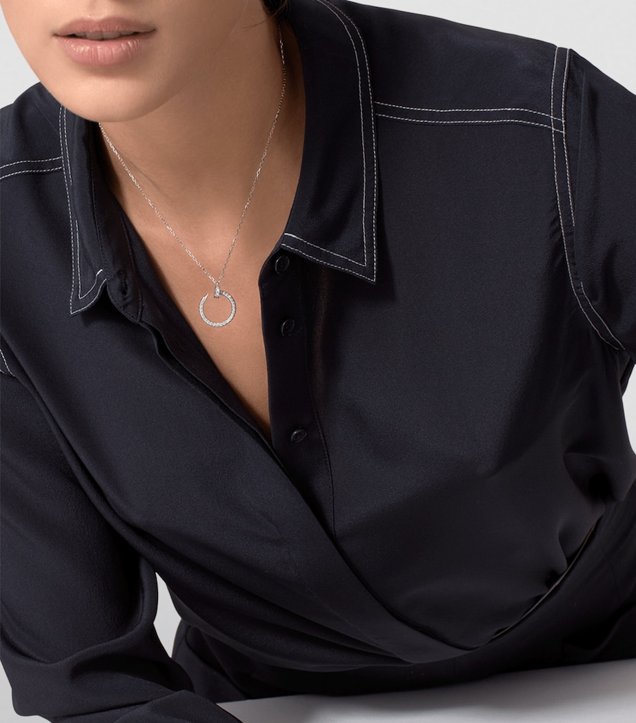 White Gold and Diamond Juste un Clou Necklace WHITE GOLD Image 8