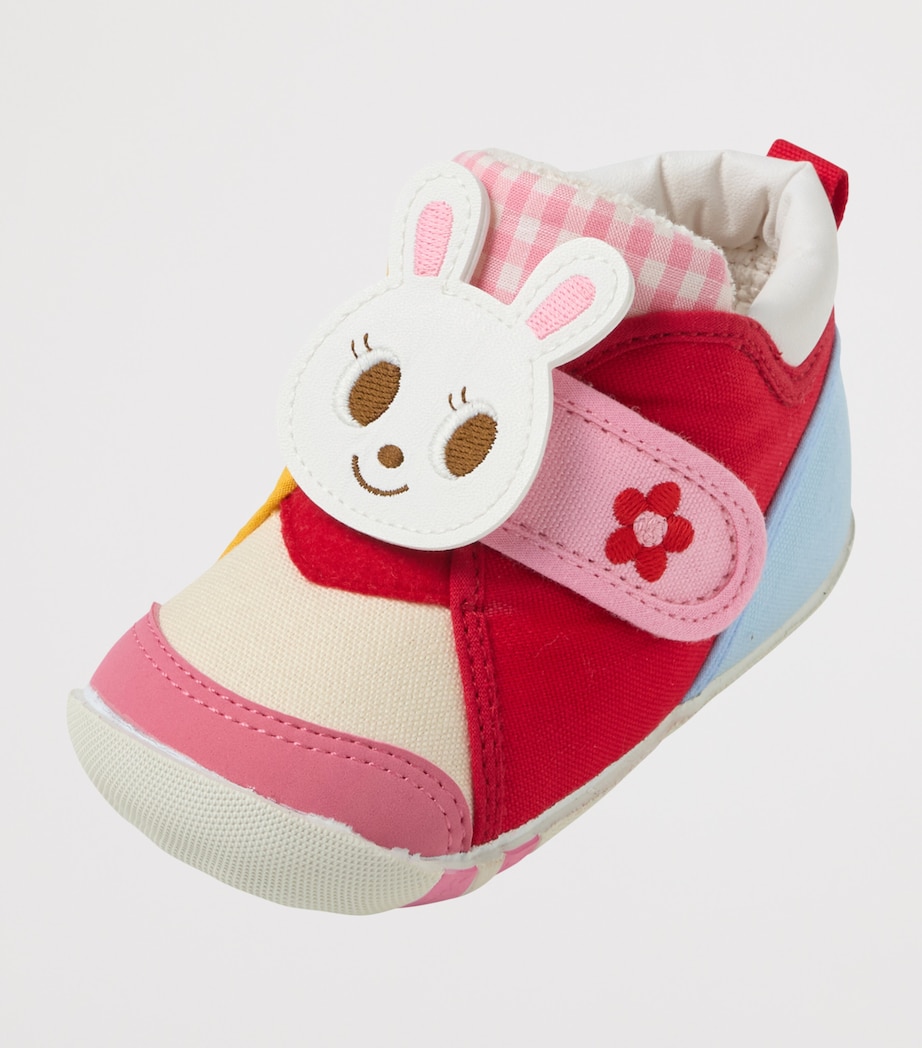 Miki House Cotton-Blend Bunny Appliqué Sneakers Image 4
