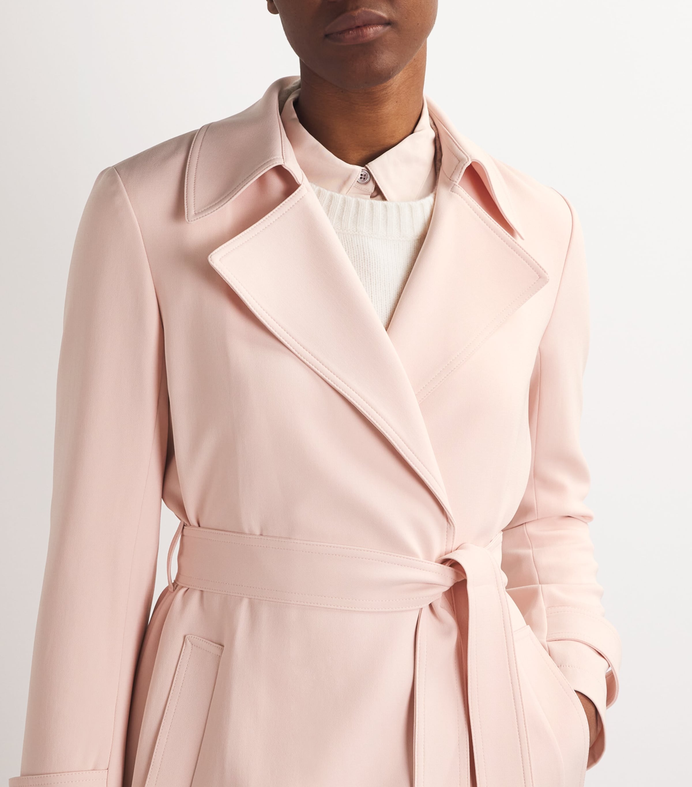 Theory Crepe Oaklane Trench Coat | Harrods UK