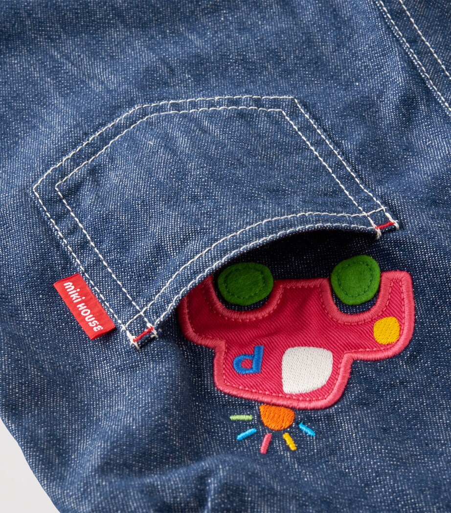 Miki House Denim Logo Dungarees (6-24 Months) Image 5