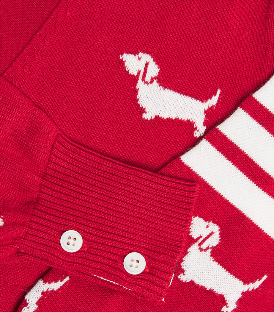 Cotton Dog Cardigan (2-12 Years) RED Image 3