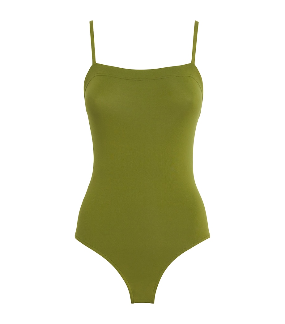 Square-Neck Aquarelle Swimsuit PISTACHE E25 Image 1