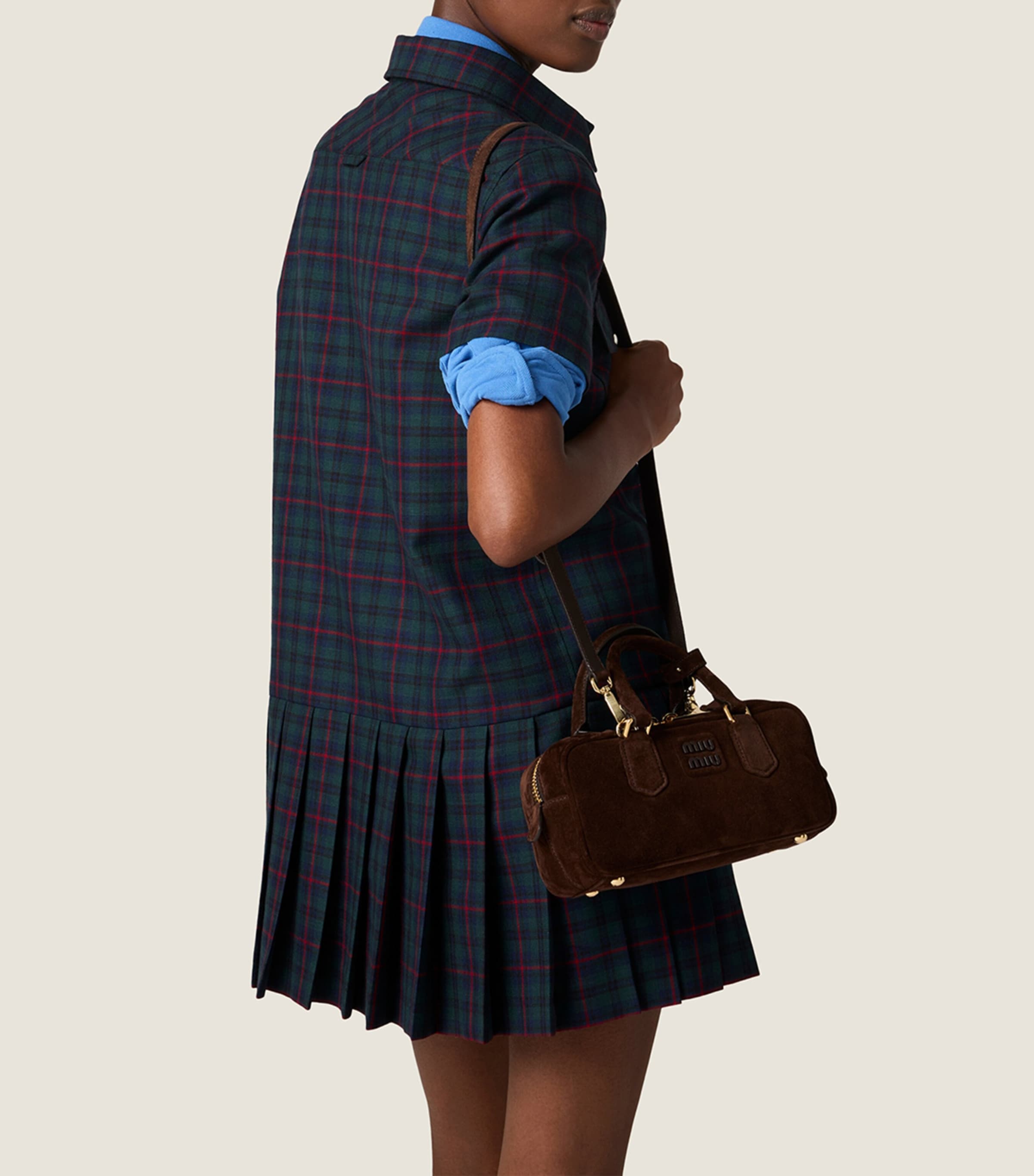 Suede Arcadie Top-Handle Bag F0003 Image 5