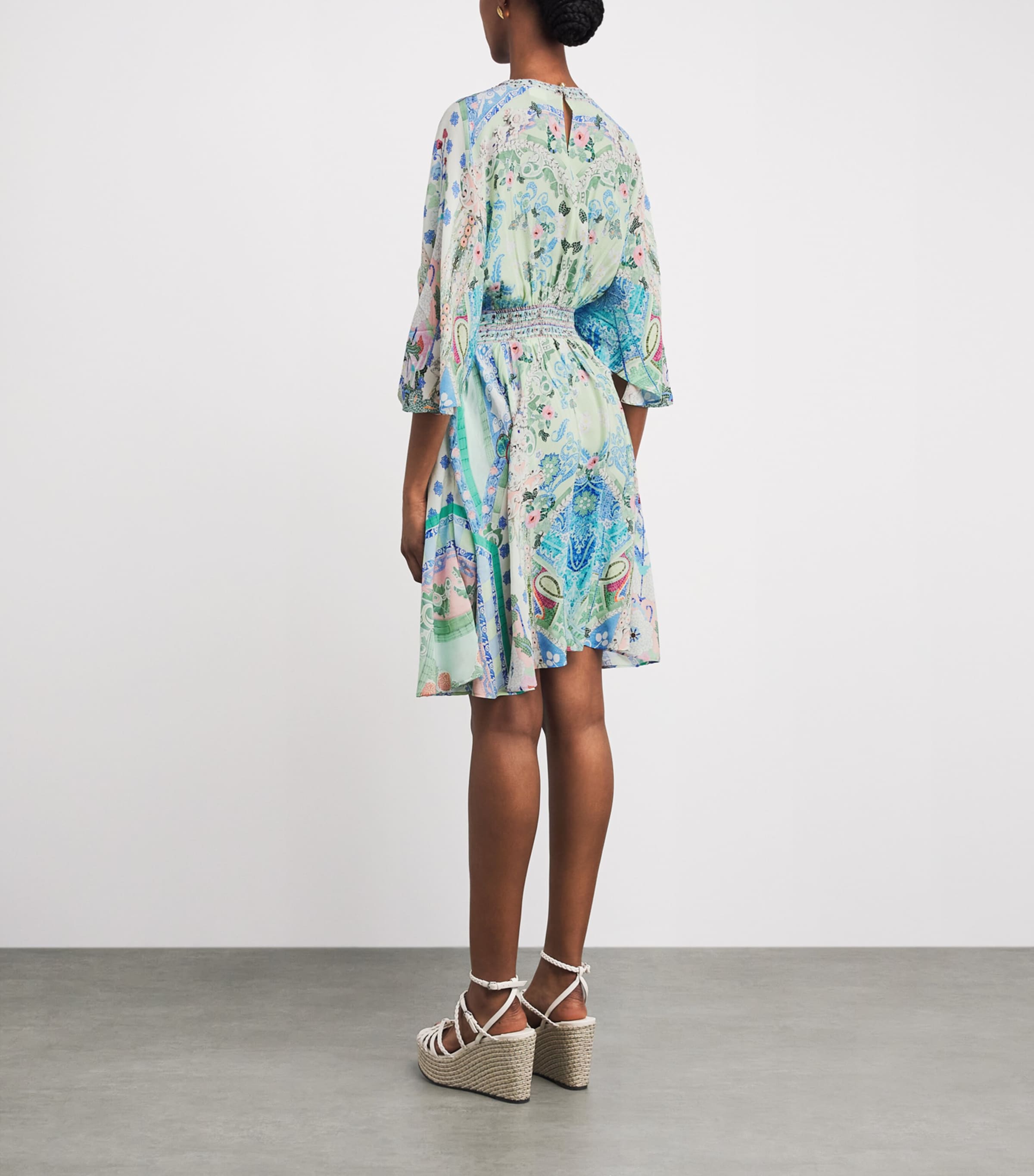 Camilla Womens Silk Embellished Mini Dress Midsmosa Image 4