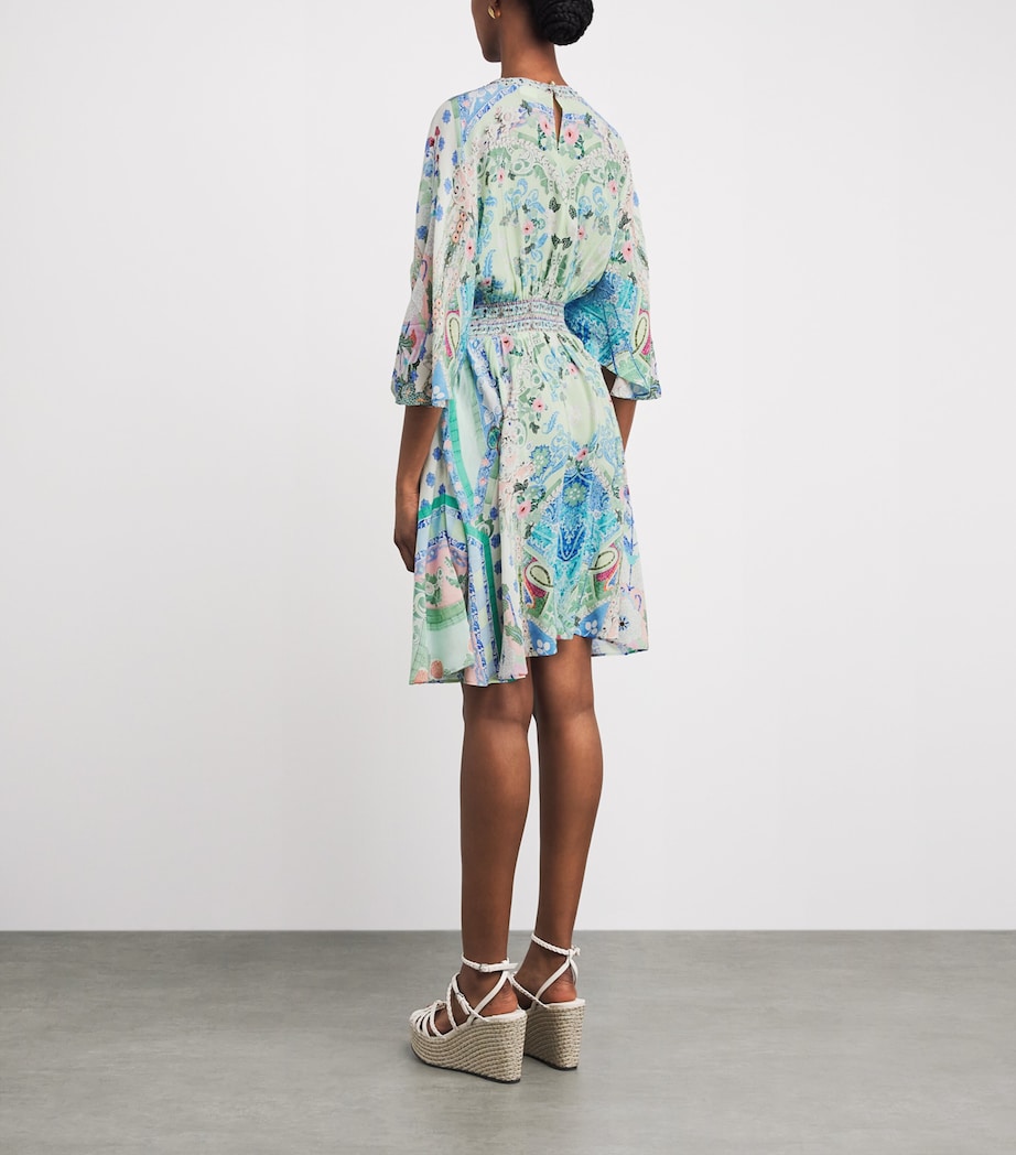 Camilla Womens Silk Embellished Mini Dress Midsmosa Image 4
