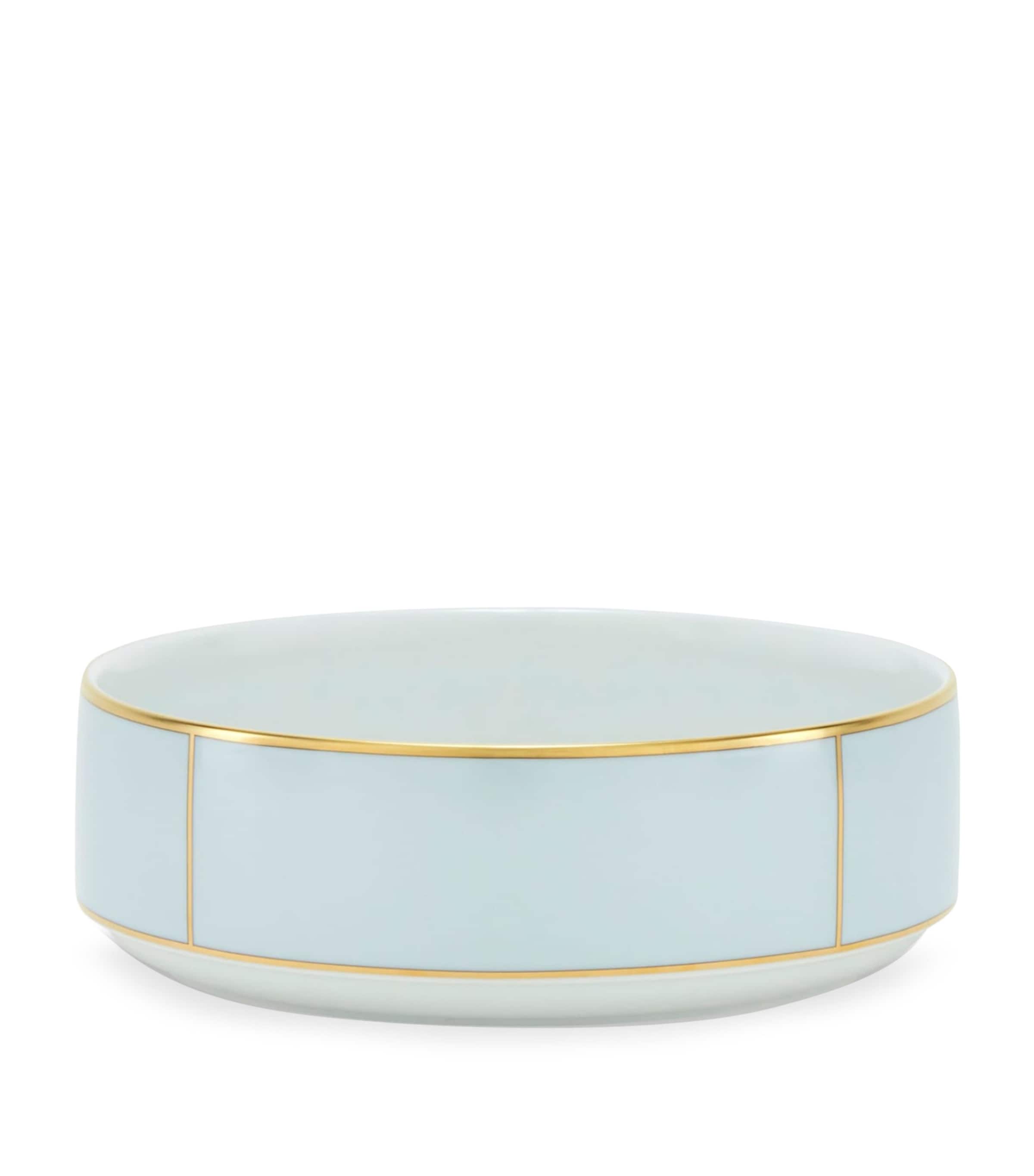 GINORI 1735 Porcelain Colonna Diva Celeste Salad Bowl (24cm) Image 1