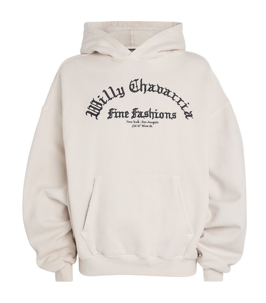 Cotton Logo Hoodie WHITE Image 1