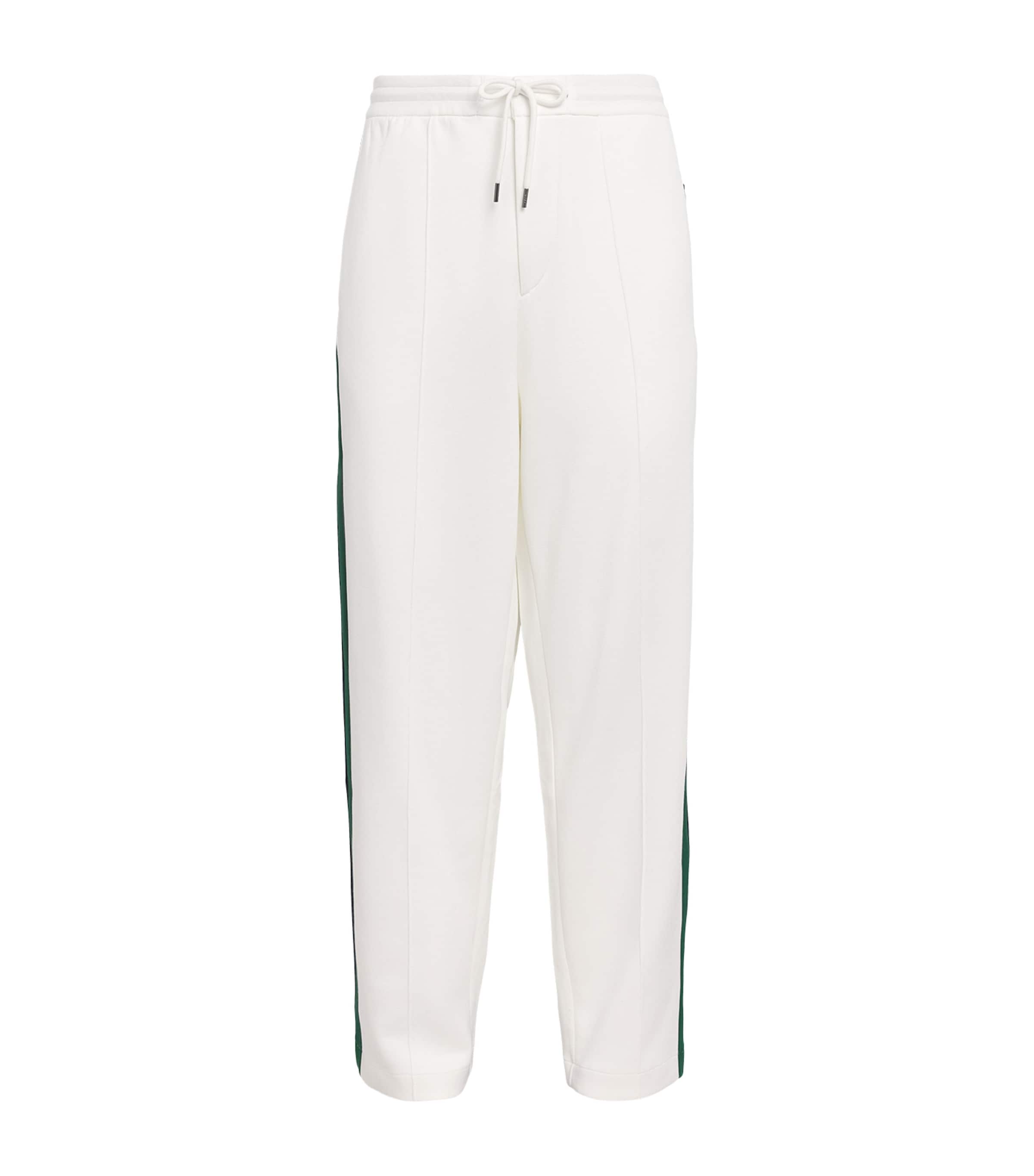 Polo Ralph Lauren Mens Stripe Open-Cuff Sweatpants White Image 1