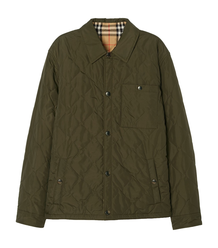 Burberry Mens Reversible Quilted Overshirt Jacket Shale Image 1
