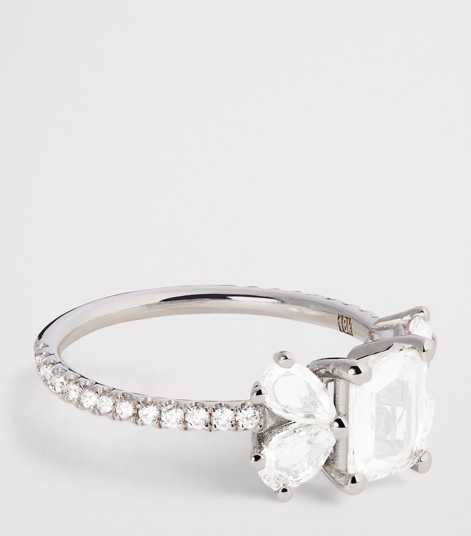 Suzanne Kalan White Gold and Diamond One of a Kind Butterfly Ring Wg/wd Image 4