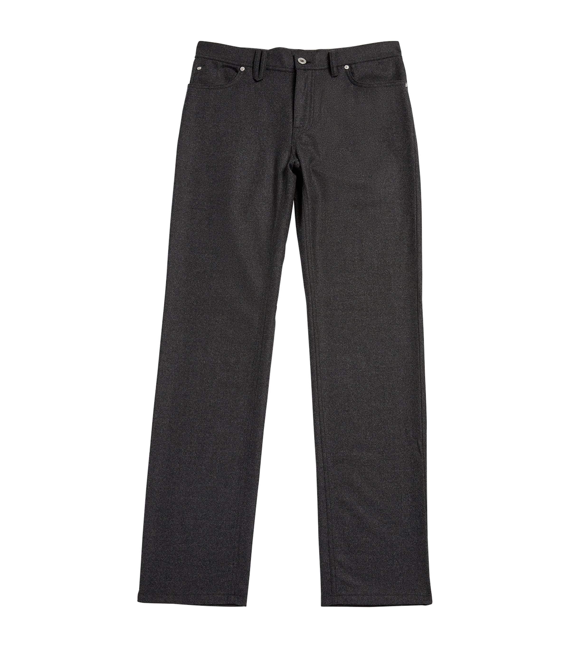 Shop Brioni Wool Chamonix Straight Jeans In Grey