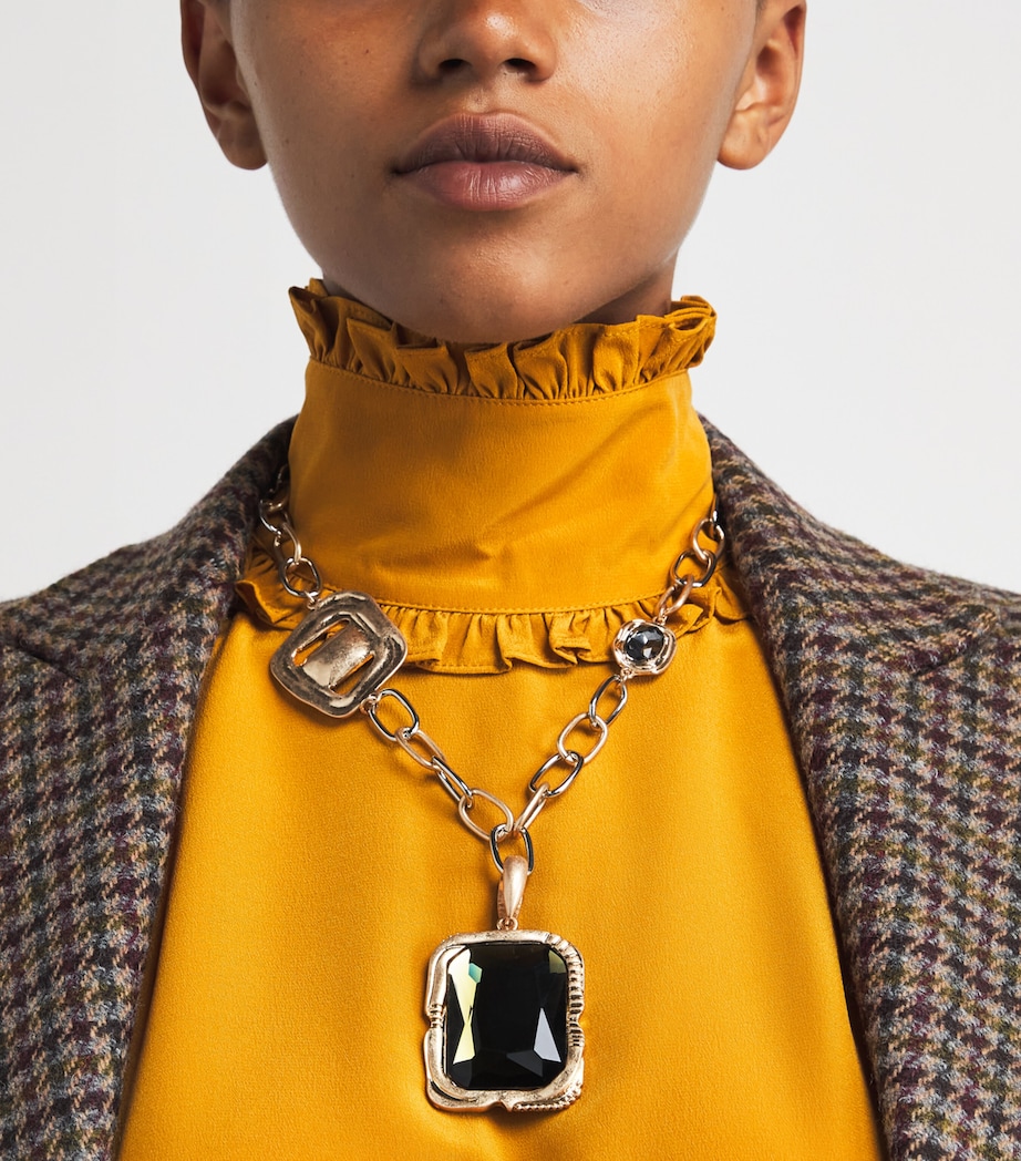 Crystal Pendant Necklace GOLD Image 4