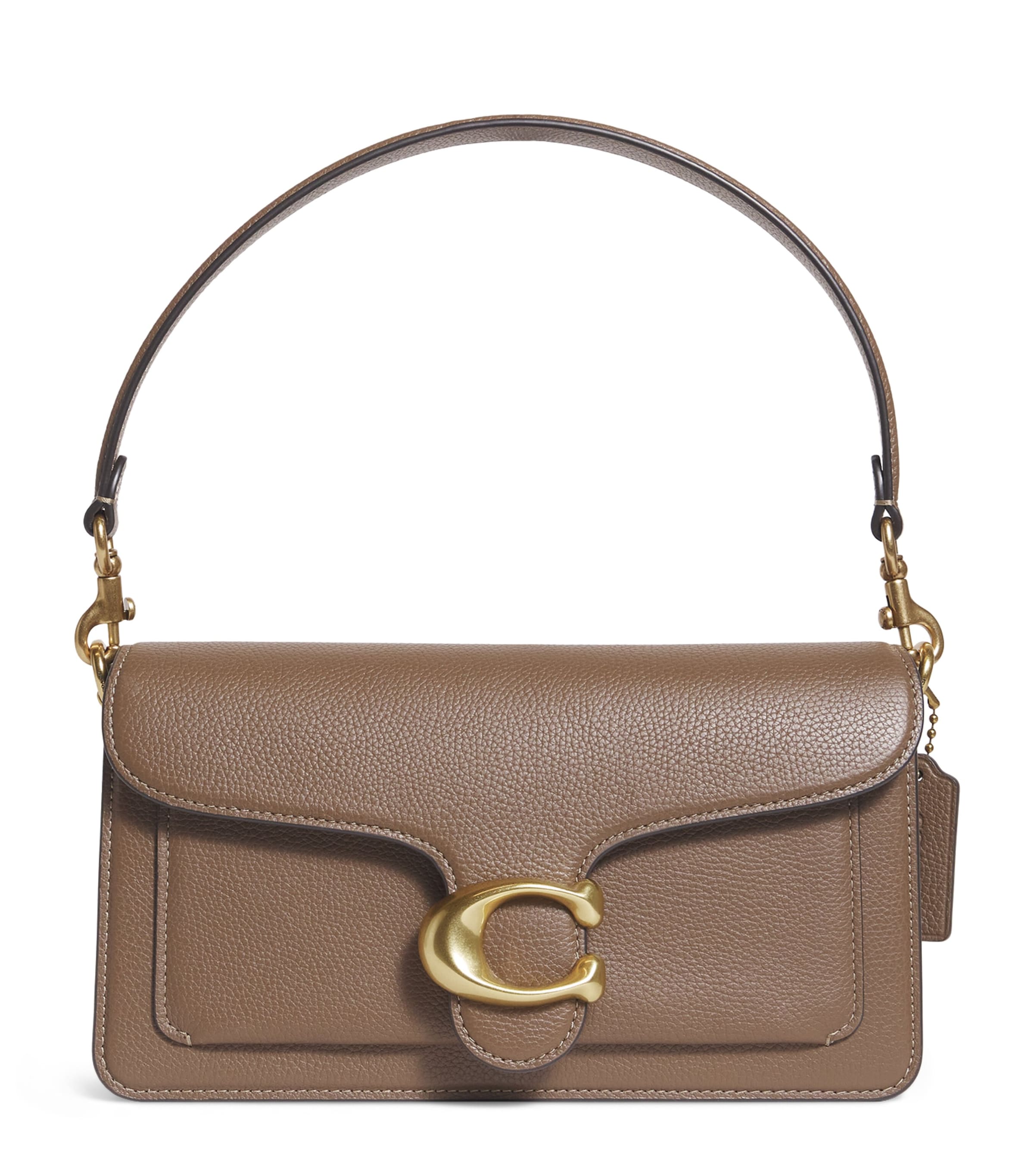 Coach Tabby Pebbled-leather Tote Bag In Brown