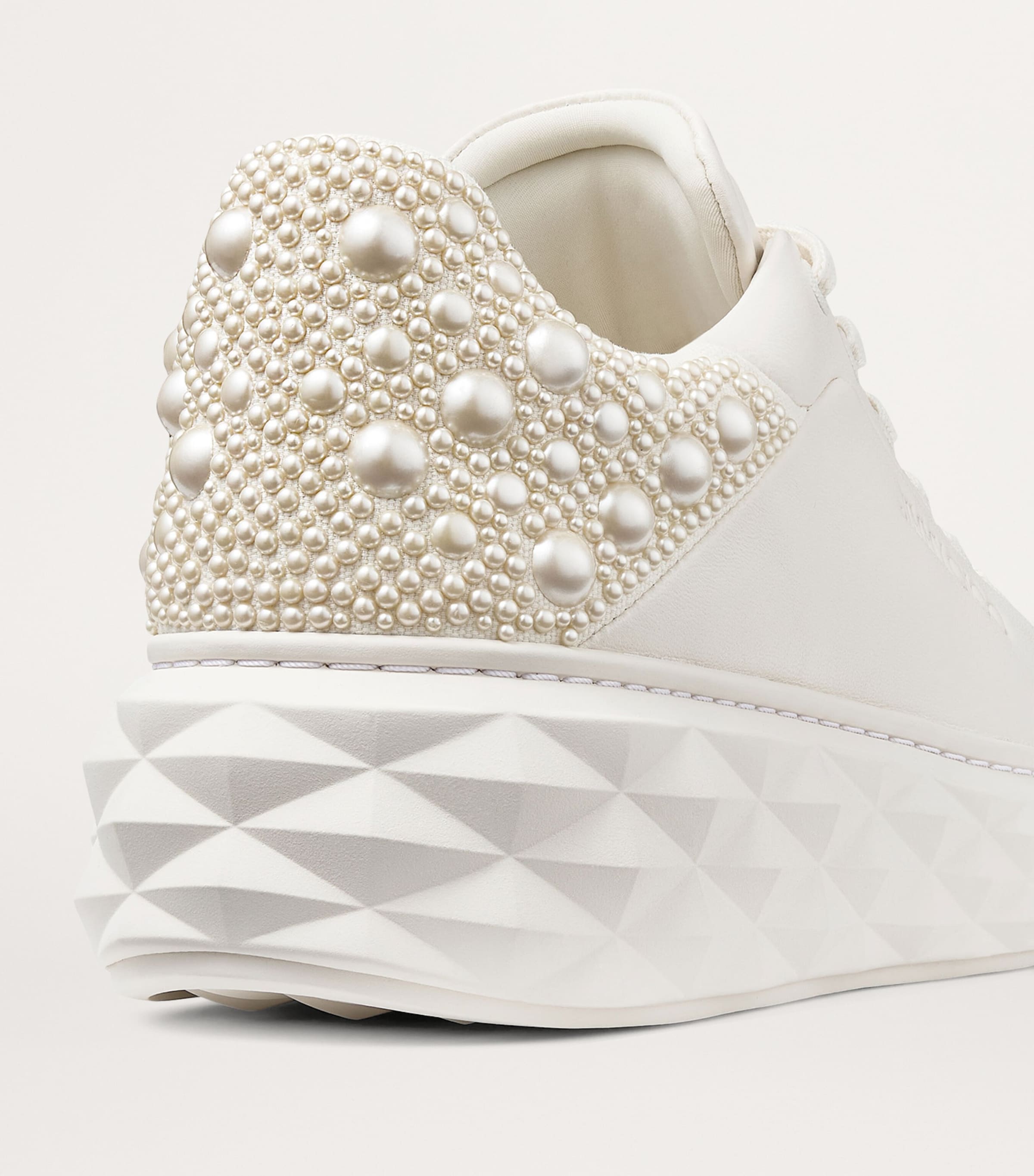 Jimmy Choo White Diamond Maxi Low-Top Sneakers | Harrods US