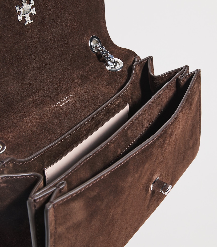 Suede Kira Turnlock Shoulder Bag DARK COCOA 200 Image 4
