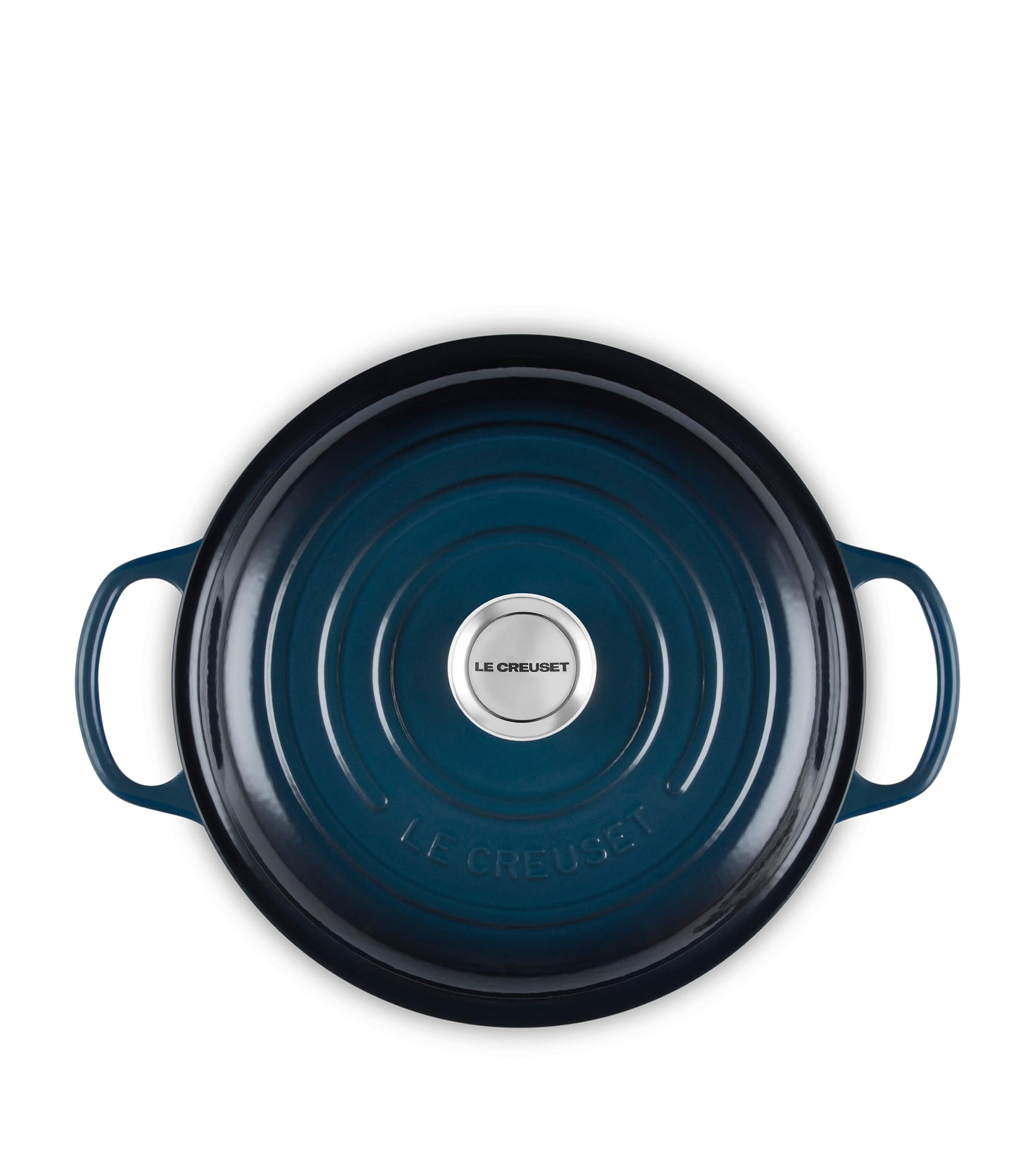 Enamelled Cast Iron Shallow Casserole Dish (26cm) BLUE Image 4