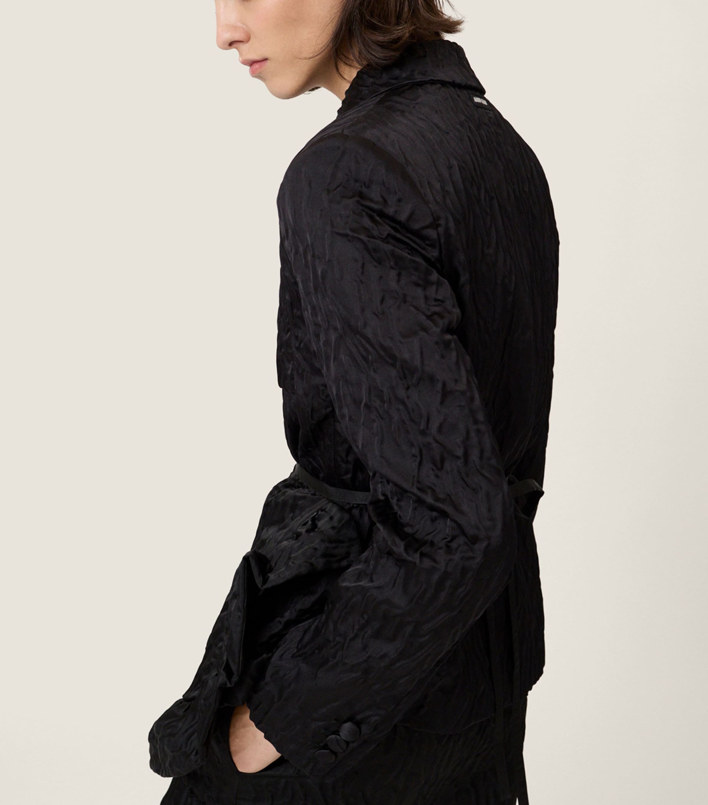 Miu Miu Womens Silk-Blend Jacket Image 6