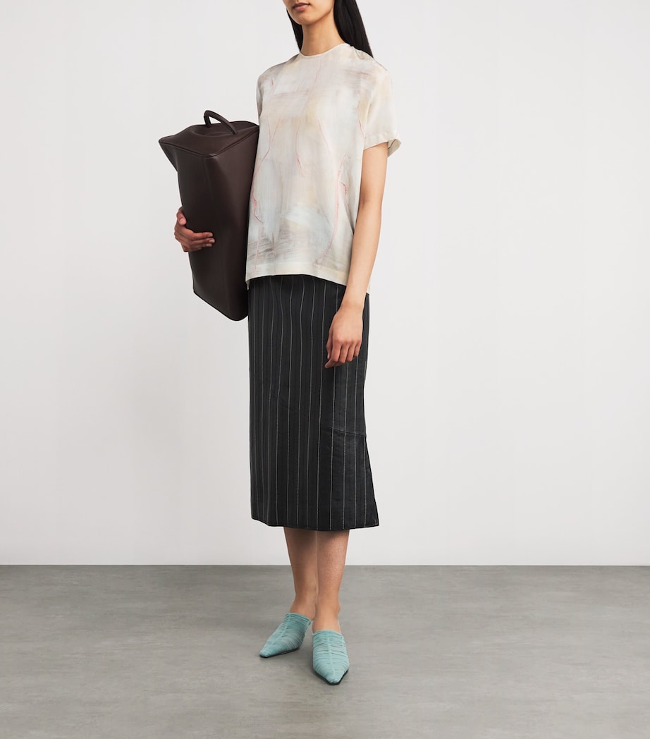 Fabiana Filippi Womens Silk T-Shirt Burro/acro/peona Image 2