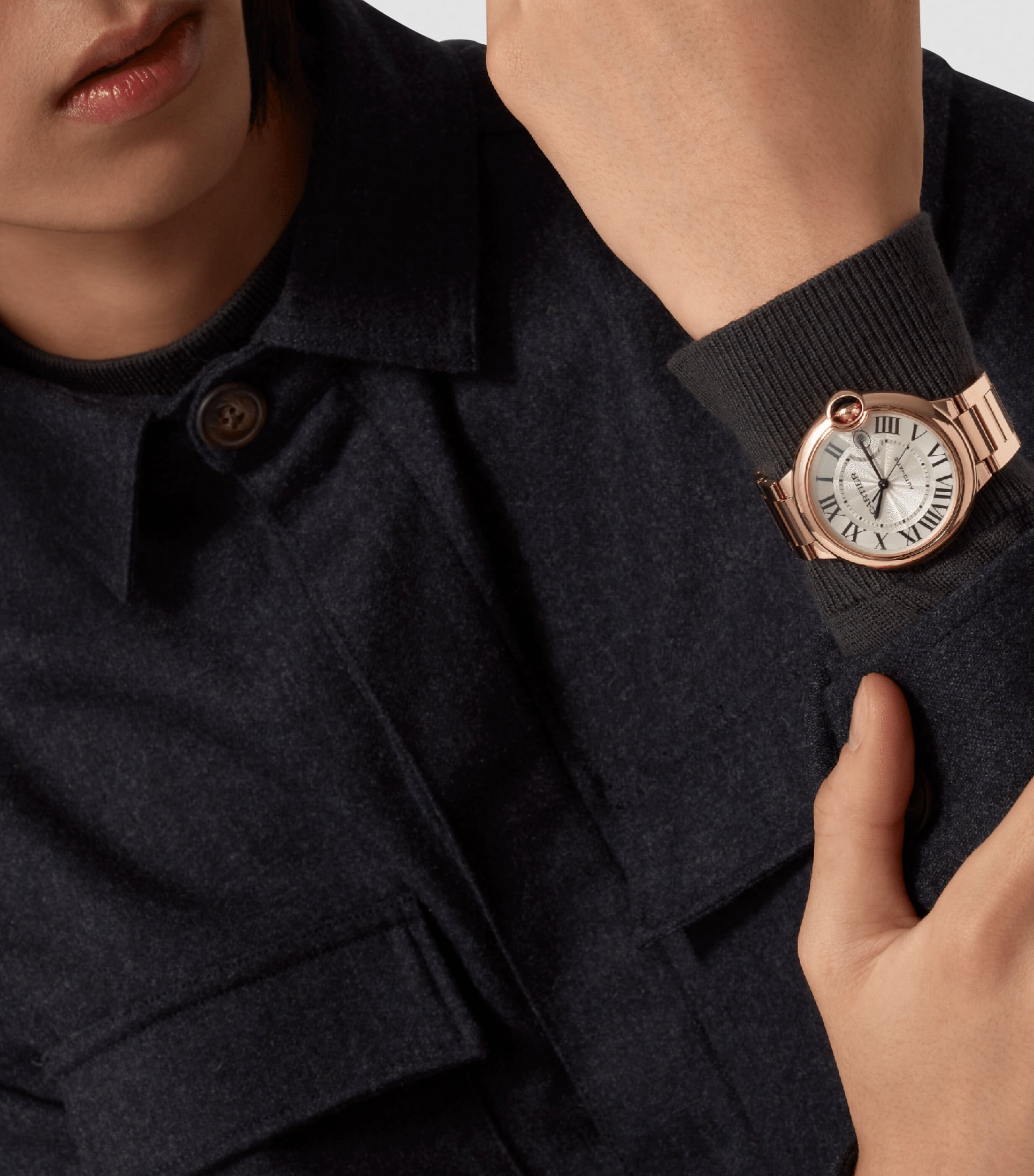 Cartier Rose Gold Ballon Bleu de Cartier Watch 40mm Black Image 3