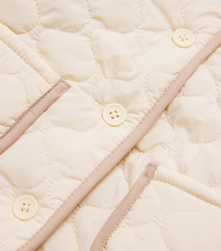 Borg Reversible Quilted Jacket (6 Months - 3 Years) MILK Image 3