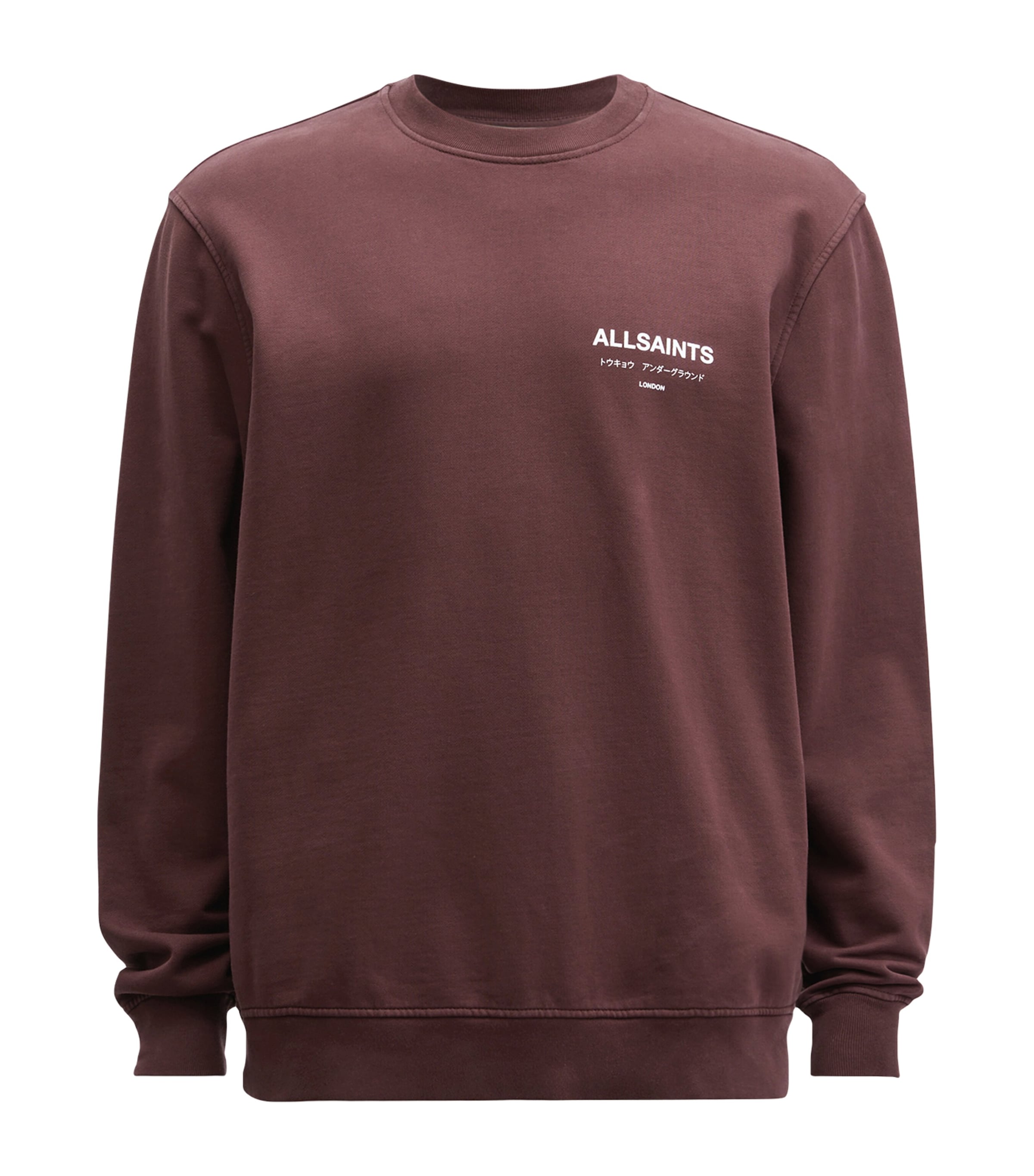 Allsaints Cotton Underground Sweatshirt In Red