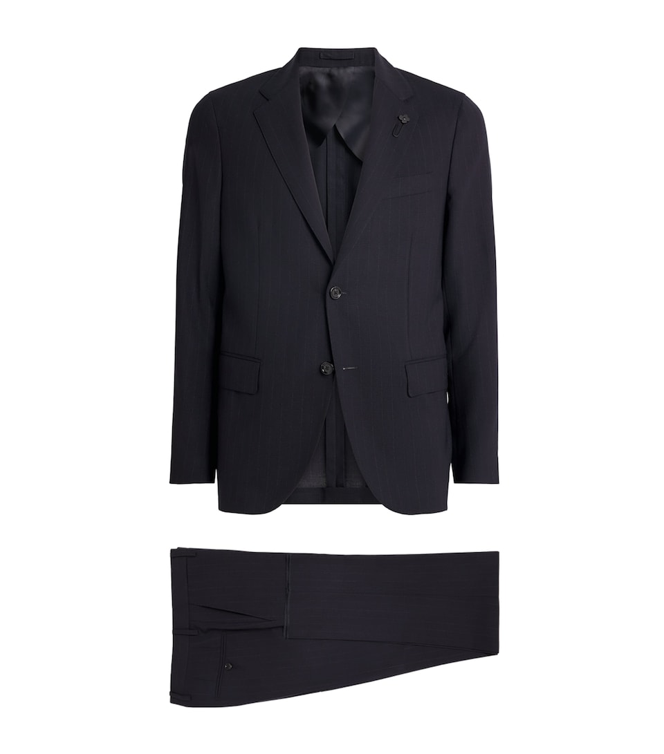 Lardini Virgin Wool 2-Piece Suit Navy