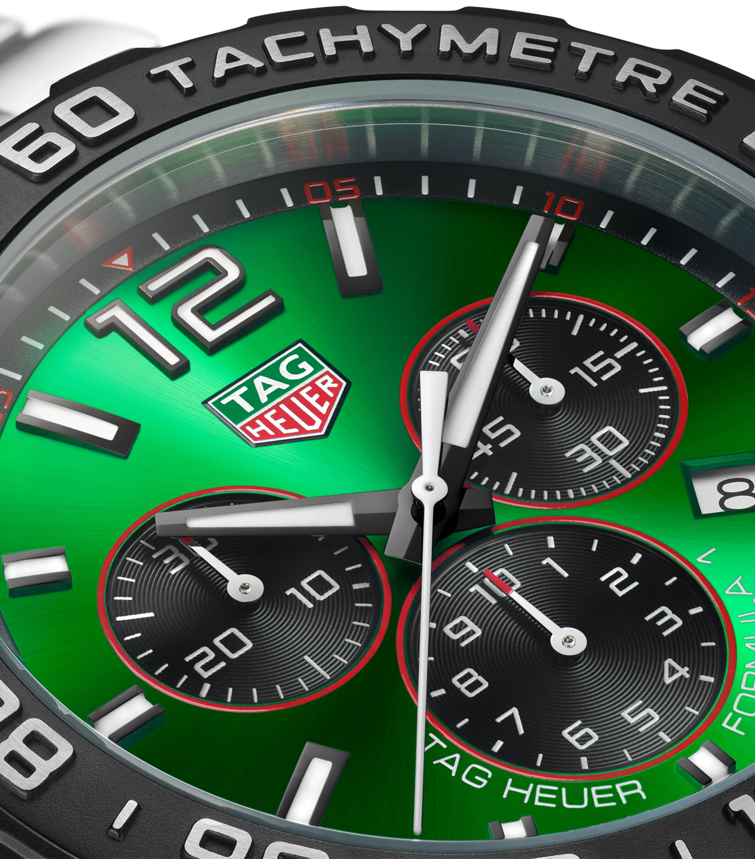 TAG Heuer Stainless Steel Formula 1 Chronograph Watch 43mm Green Image 5