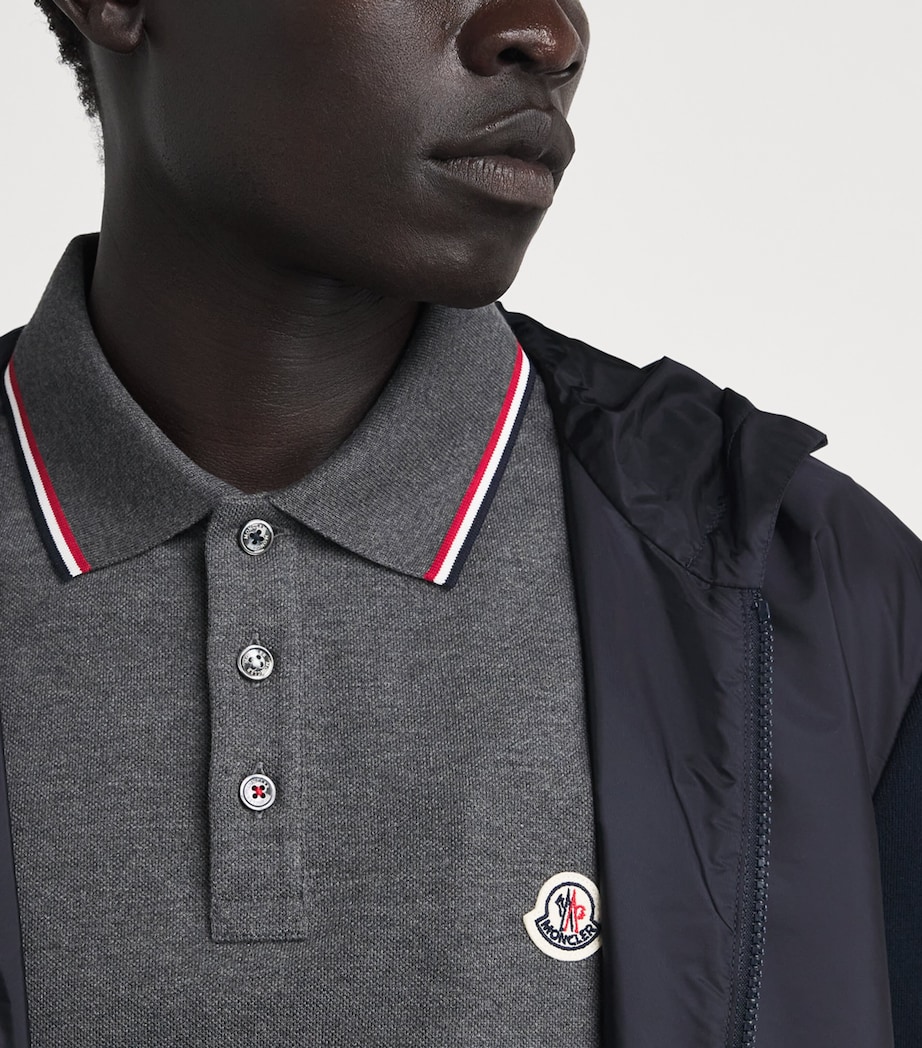 Moncler Mens Cotton Logo Polo Shirt Image 3