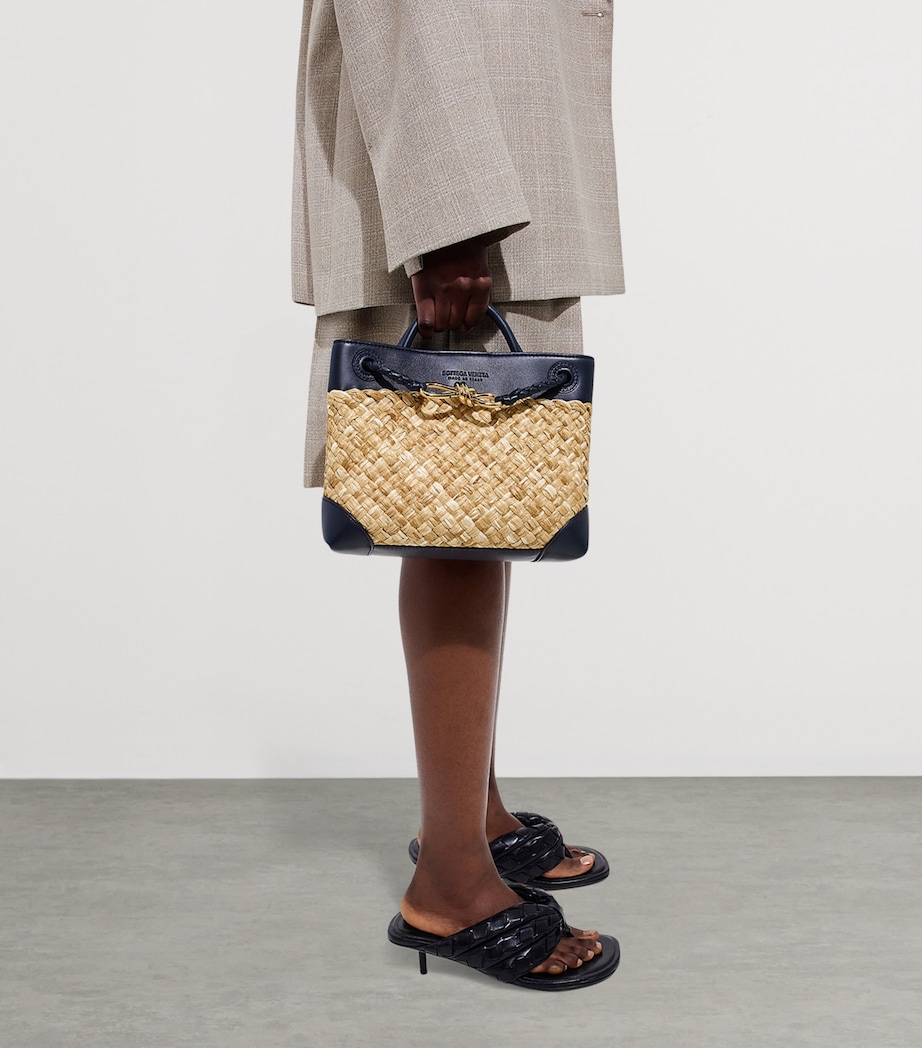 Bottega Veneta Womens Small Raffia Andiamo Top-Handle Bag Image 6