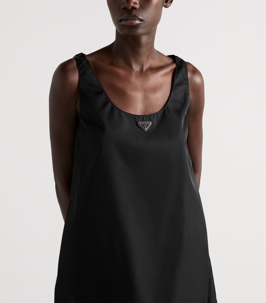 Prada Womens Re-Nylon Mini Dress Black Image 3