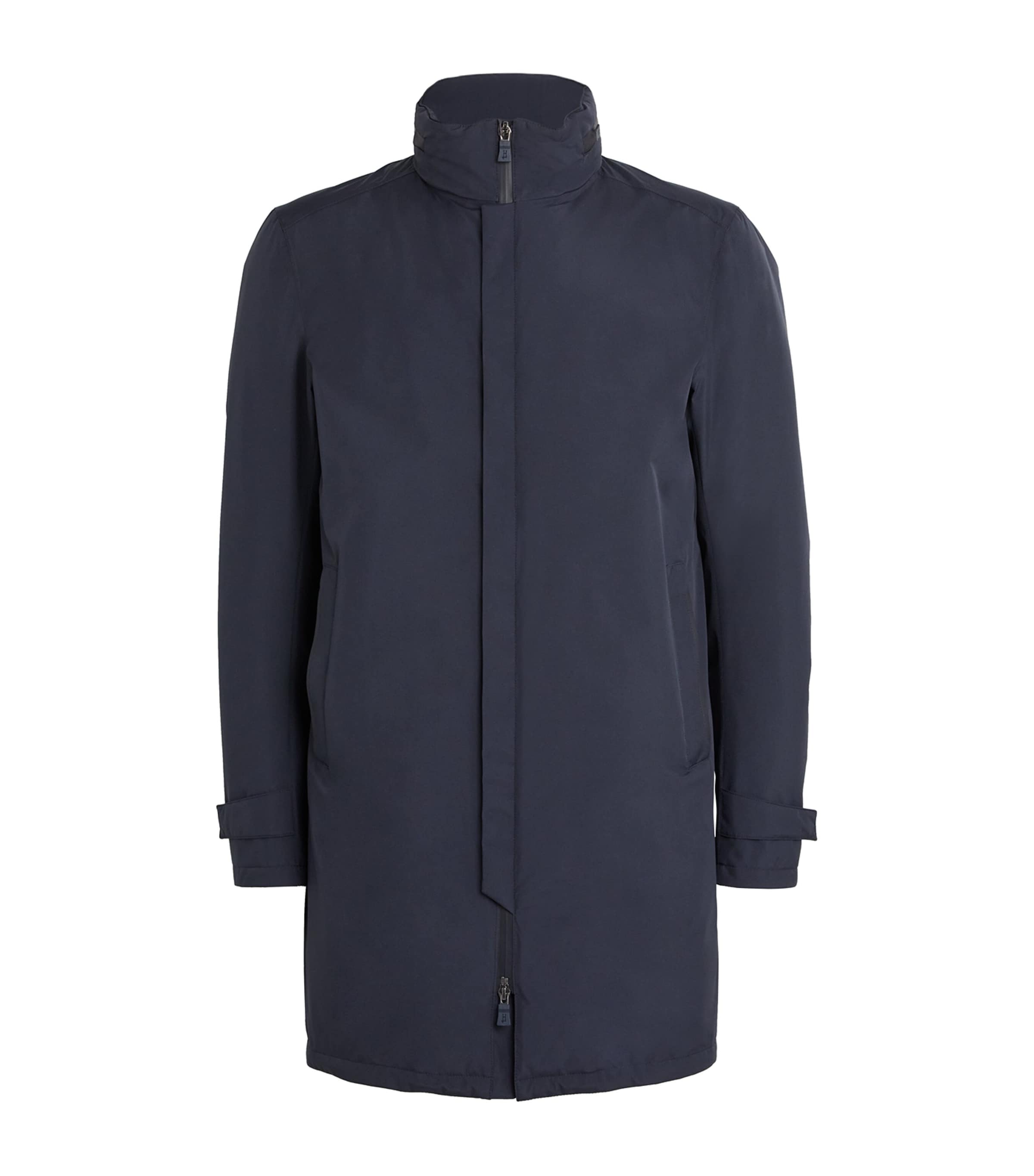 Herno Laminar Down Overcoat In Navy